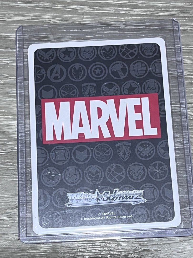 Marvel Wolverine Weiss Schwarz TCG Card (Category: Raw Singles) located in Paranaque City. Submitted by PrelovedClosetetc (Listing ID 1452943730, Image 2). Description: - Weiss Schwarz Marvel card featuring Wolverine - Iconic yellow and blue suit design - Ideal for Marvel fans and card collectors - Card is protected in a sleeve - Please check images for detailed condition.