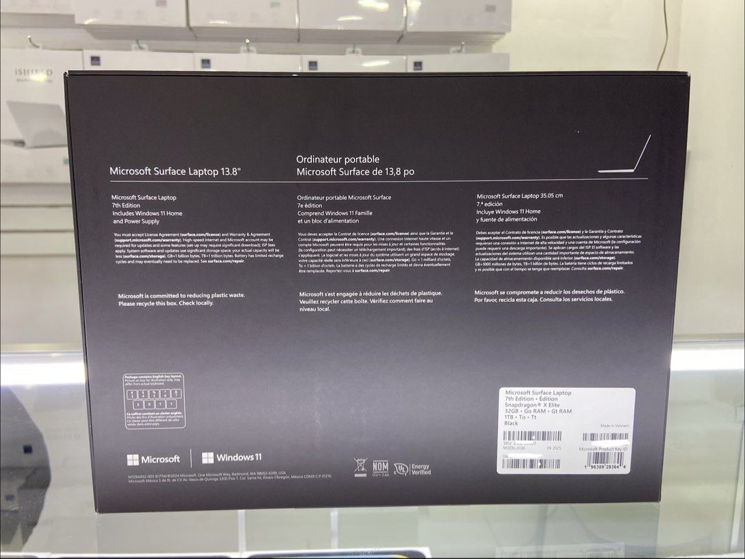 Microsoft Surface Laptop 7th Edition Elite 32/1Terabyte (Category: Laptops & Notebooks) located in San Juan City. Submitted by rodelmarllemit (Listing ID 1452921026, Image 3). Description: Brand New Microsoft Surface Laptop 7th Edition • Édition Snapdragon ® X Elite 32GB • Go RAM • Gt RAM 1TB • To • Tt Color: Black Mode of Payment: •Cash •Bank Transfer •GCash & Pamaya Installment: •Credit Card •Ggives •Cash on Delivery •Shipping •Meet Up •Trade I