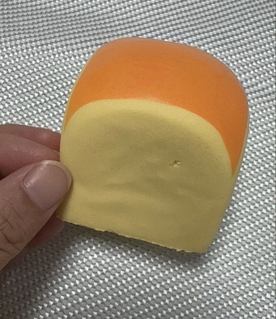 Mini Bread Squishy (Category: Kids Toys) located in Singapore. Submitted by randomusernamd (Listing ID 1453036488, Image 1). Description: - Adorable mini bread design - Super soft and squishy texture - Great for stress relief and sensory play - Fun for all ages.