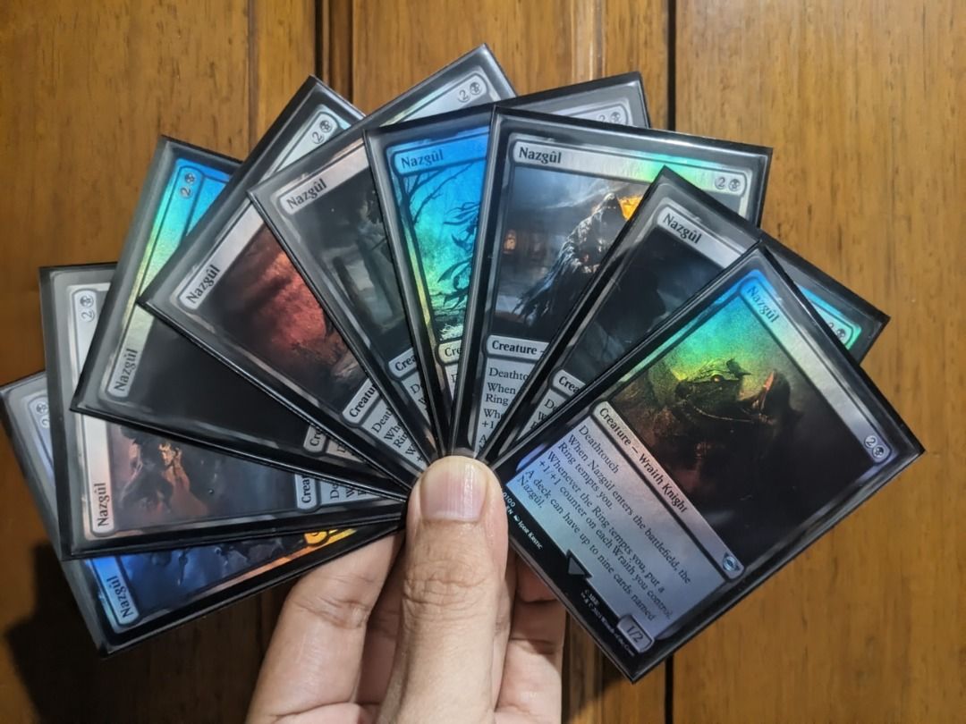 MTG Magic the Gathering [LOTR]: Nazguls (Category: Raw Singles) located in Quezon City. Submitted by ken_san (Listing ID 1452980289, Image 1). Description: [Authentic MTG cards] Nazguls (Lord of the Rings) Complete set (9 cards - #s 100, 332-339): Non-foil: Php11,500 Foil: Php16,500 Loose singles also available (PM for specific cards & prices): Non-foil / Foil / Showcase Scroll non-foil Condition: NM-M Pickup location (by schedule): UP Diliman, Q