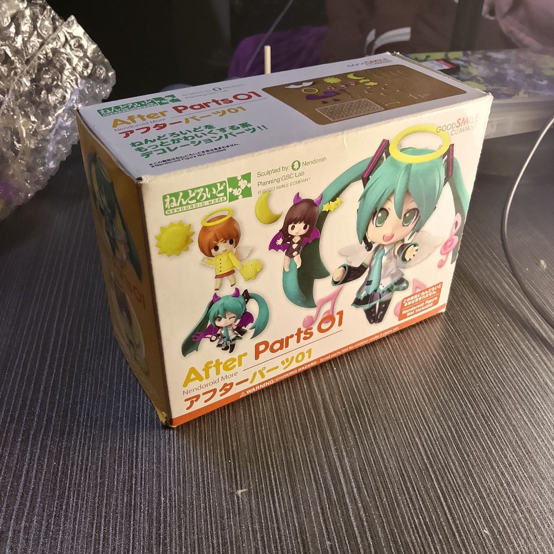 Nendoroid After Parts 01 (Category: Figurines & Statues) located in Taguig. Submitted by knickersknackers (Listing ID 1453026365, Image 1). Description: - Good Smile Company Nendoroid After Parts 01 set - Create angel and devil looks for your Nendoroids - Includes wings, halos, horns, and other accessories - Comes with a display base and effect parts - Ideal for customizing your Nendoroid collection - Please check photos for a complete list of in