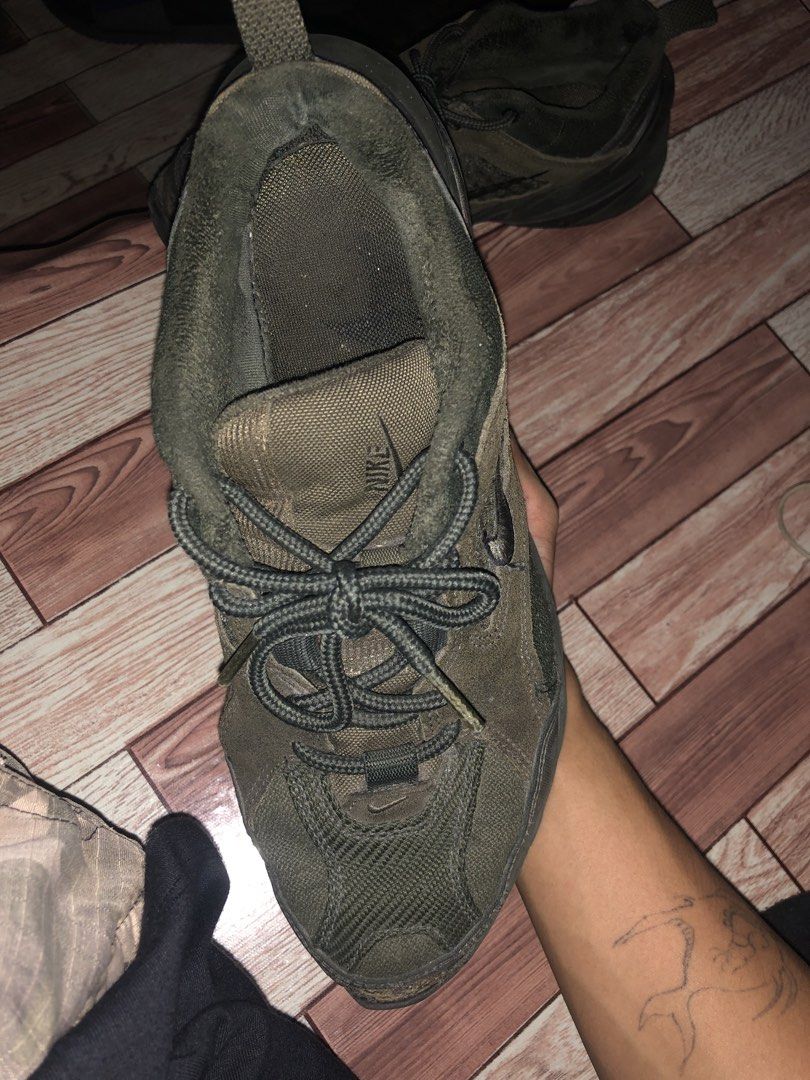 Nike M2K Tekno Olive Green (Category: Sneakers) located in Manila. Submitted by fleis.it (Listing ID 1453044414, Image 3). Description: - Nike M2K Tekno sneakers - Color: Olive Green - Chunky sole design - Lace-up closure - Perfect for everyday wear - Shows some signs of use (please check photos for condition).