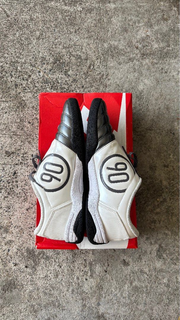 Nike Total 90 Metallic Silver & White Colorway (Category: Sneakers) located in Manila. Submitted by chicvouge (Listing ID 1449079701, Image 3). Description: - Nike Total 90 indoor soccer shoes - Classic white and metallic silver design with iconic '90' graphic - Soles show minimal wear - With Box 7.5 Men | 9 Women | UK 6.5 / EU 40.5 / 25.5 CM.