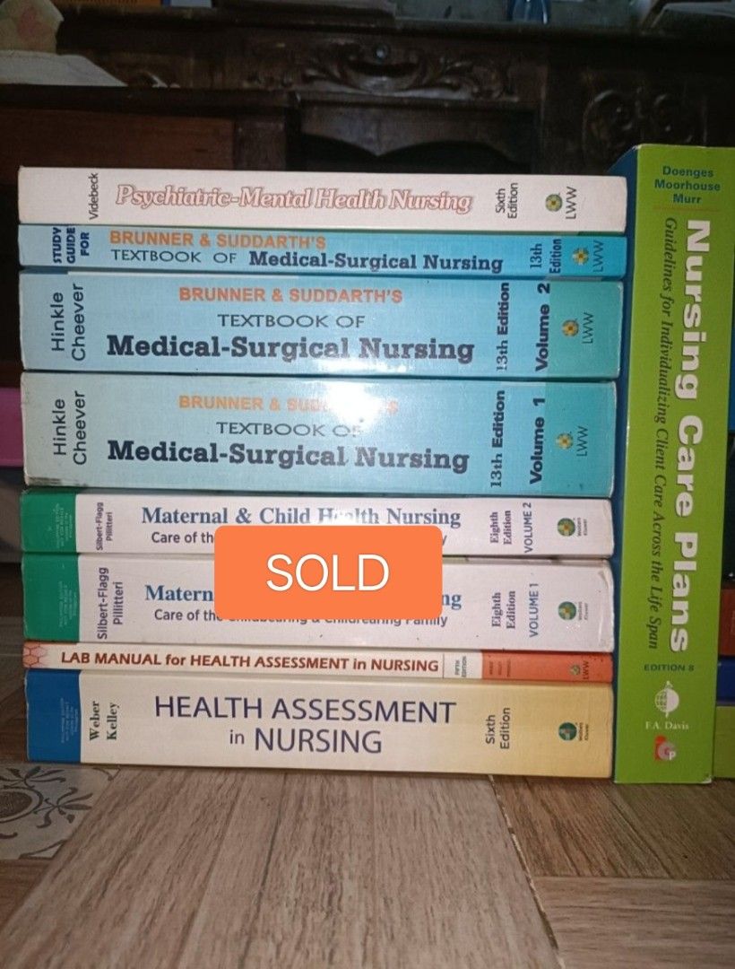 Nursing Books (Category: Textbooks) located in Guiuan. Submitted by toughcookiejayl (Listing ID 1332847123, Image 2). Description: Selling my nursing books. Student-friendly prices. plus a giveaway 🫪😱🥹 (yay!): review material or book or any random item a student nurse may need ✨.