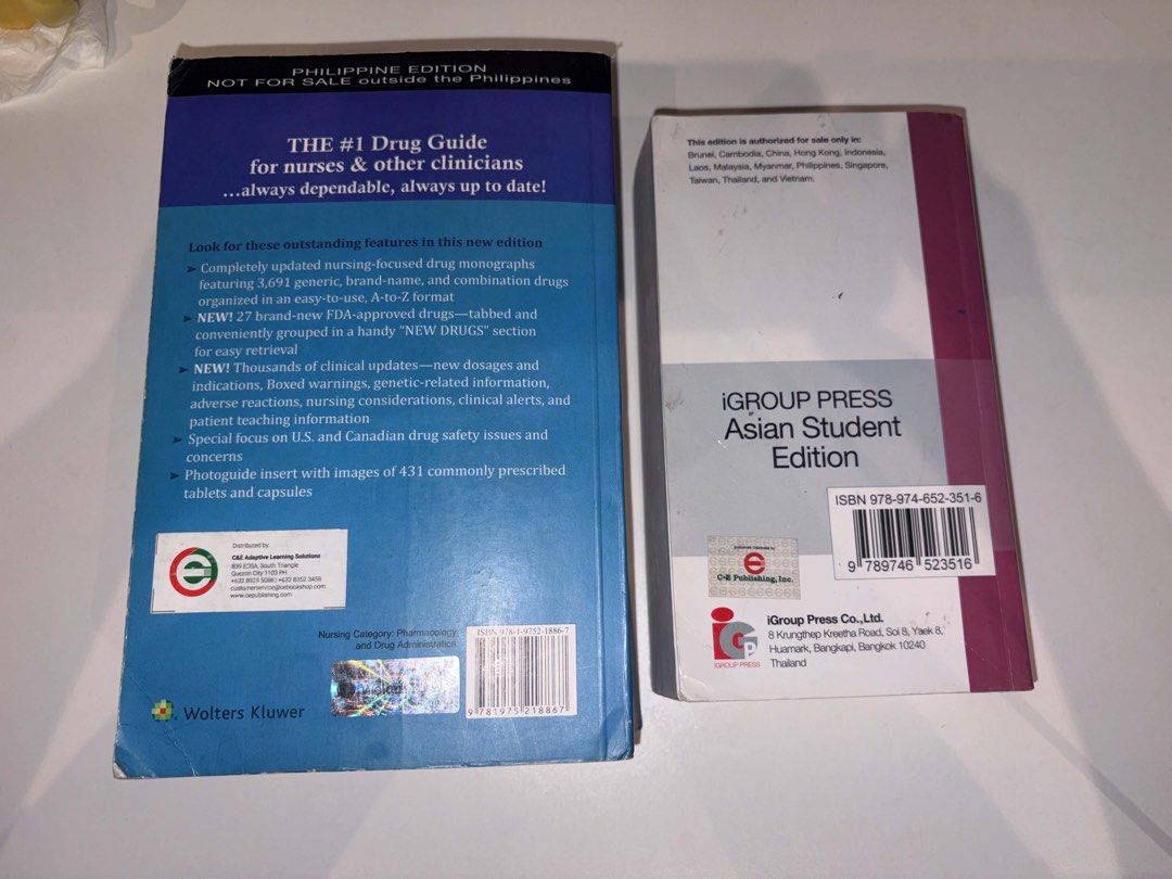 Nursing Drug Handbook & Pocket Guide (Category: Textbooks) located in Taguig. Submitted by bella.xoxo (Listing ID 1452940194, Image 2). Description: onhand original copy 1.8k set.
