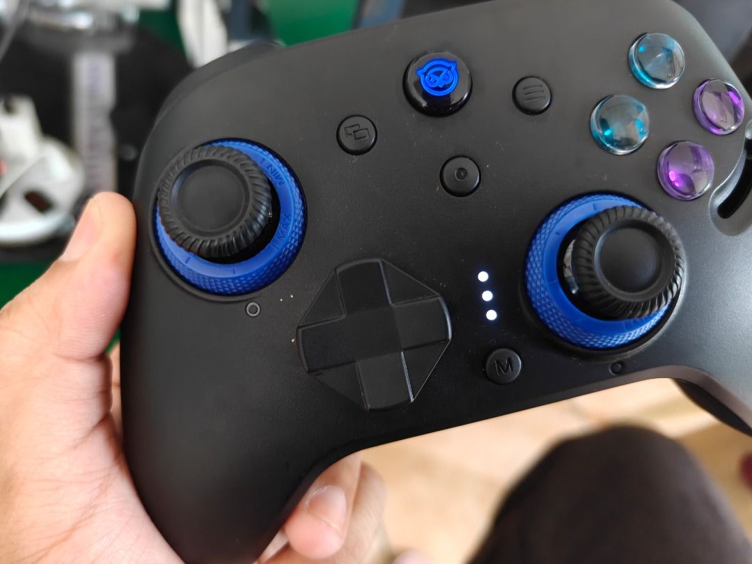 Nyxi Imperial Controller (Category: Controllers) located in Caloocan City. Submitted by oliverval61534 (Listing ID 1452975692, Image 2). Description: RUSH SELLING NYXI IMPERIAL CONTROLLER WITH DOCK AND Skull and Co. Carrying Case 3200 Swappable D-Pad Switchable ABXY (Seen on Picture) Adjustable Triggers (Analog or Digital) Adjustable tension of Analog sticks For PC/Android/Switch/Switch 2 Manila Area Negotiable.