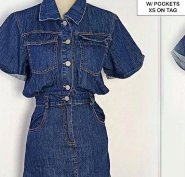 Old Money Denim Mini Dress (Category: Dresses) located in Quezon City. Submitted by _panceke (Listing ID 1443792759, Image 1). Description: Measurements: > shoulder: 17” > chest: 19.5” > length: 31” > waist: 25 inch .