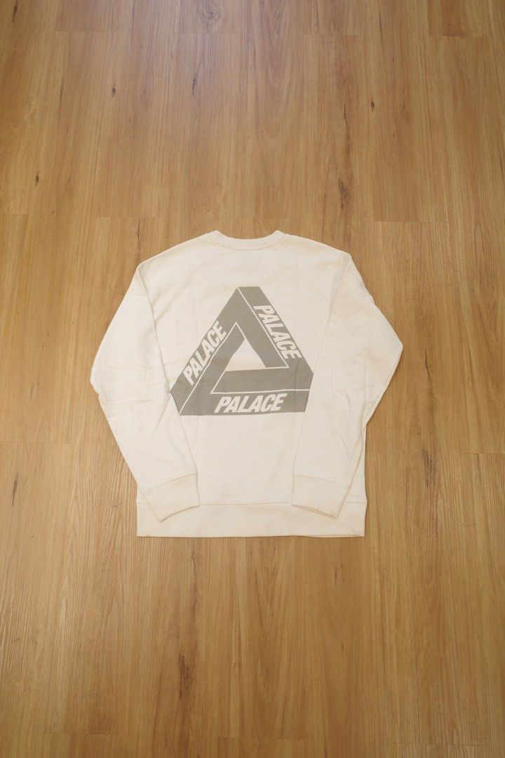 Palace 3M Triferg Crewneck (Category: Hoodies) located in Pasig City. Submitted by rinse___repeat (Listing ID 1452965985, Image 2). Description: Palace 3M Triferg Crewneck Palace is a London-based skateboard brand established in 2009. Seen here is their crewneck sweatshirt, which features the brand’s iconic triferg logo on the front and back, done in a reflective 3M material. Size XL Pit to pit 24” / Length 29.5” Used Storage stains all over; nee