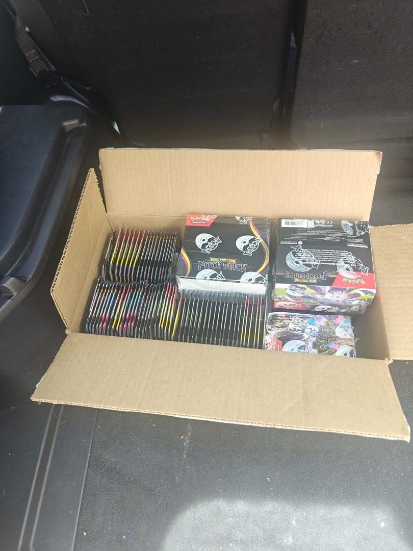 Pokemon TCG Mega Evolution Pitch Black Booster Boxes & Packs (Category: Card Boxes & Cases) located in Malabon City. Submitted by antolen (Listing ID 1452929139, Image 2). Description: 👉 Booster box 11000 👉 Sleeved pack 350 fixed Location: Kingspoint QC | Malabon.
