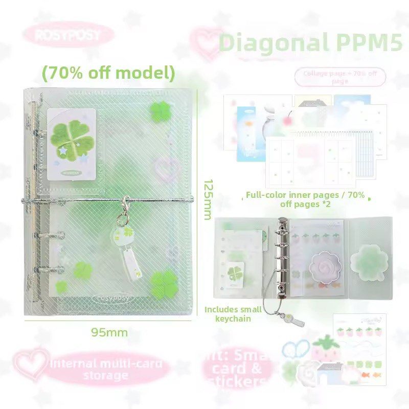 (PRE ORDER) rosy posy m5 binder notebook (Category: Stationery & School Supplies) located in Tagaytay City. Submitted by jujujewel (Listing ID 1453047117, Image 2). Description: 🇨🇳 pasabuy | ph go RosyPosy M5 Notebook 💗 PHP 320 only (all in) + local sf 💗 payo + local sf once arrived dm to order!! 🌸.