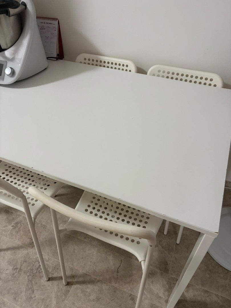 Rectangle dining table from IKEA (Category: Tables & Sets) located in Singapore. Submitted by puredragon_317362 (Listing ID 1452921839, Image 3). Description: we are moving out soon, preferably to collect on 19th August. Negotiable!.