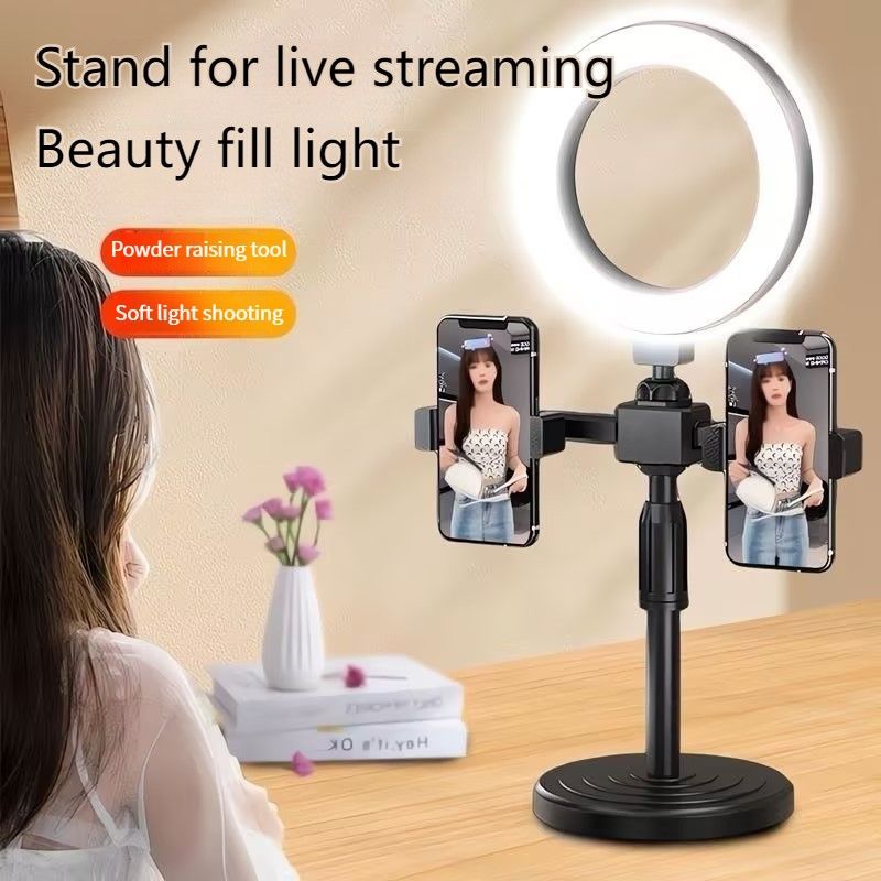 Ring light 6inch Dual Phone (Category: Media Streamers & Hubs) located in Cebu City. Submitted by shoppers_544 (Listing ID 1452997840, Image 2). Description: Check out Ring light 6inch Dual Phone Stand For Vlogging with 3 different color fill lights beauty light.
