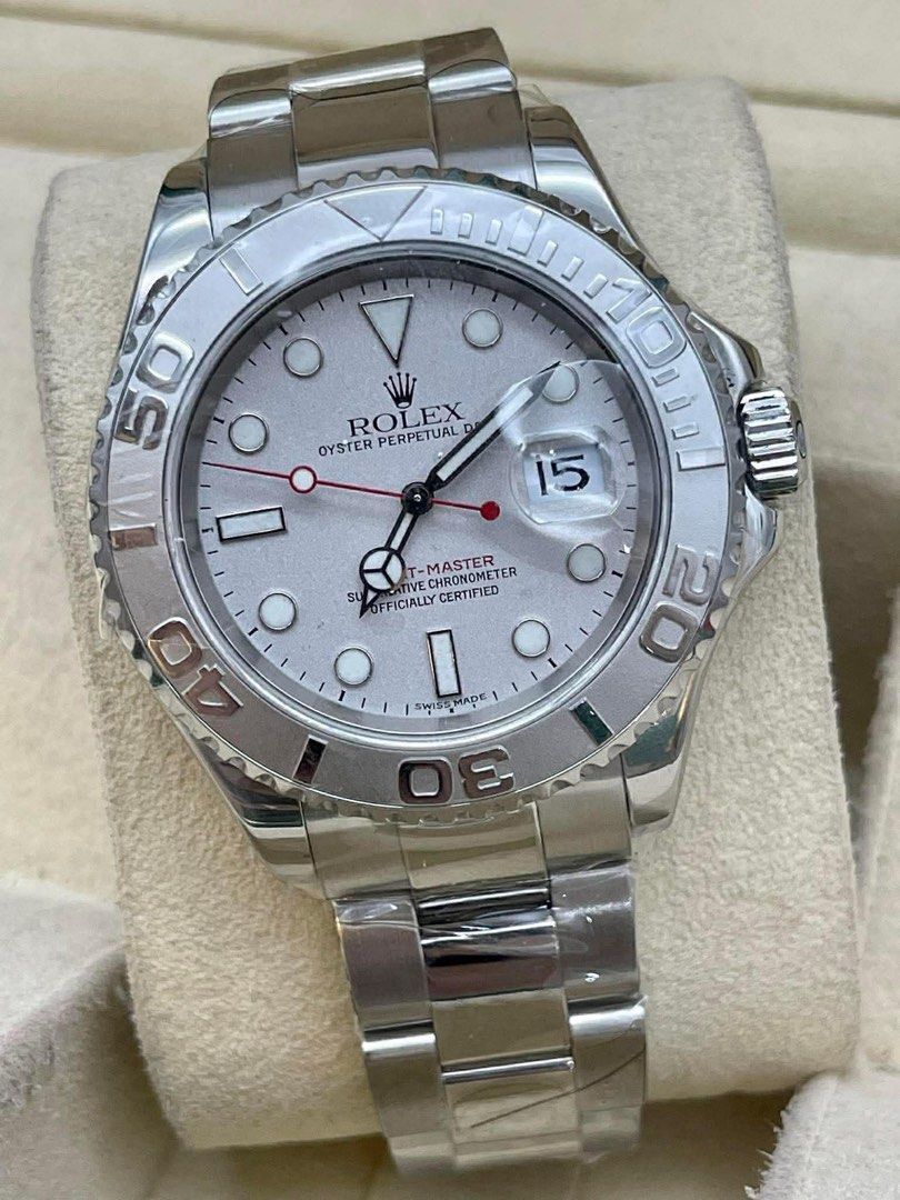 Rolex Oyster Perpetual Yacht-Master Automatic Watch (Category: Luxury Watches) located in Manila. Submitted by watchesbyjamesdy (Listing ID 1452916687, Image 2). Description: - Rolex Oyster Perpetual Yacht-Master - Automatic movement - Stainless steel case and bracelet - Silver dial with date window - Rotating bezel - Swiss made - Great timepiece.