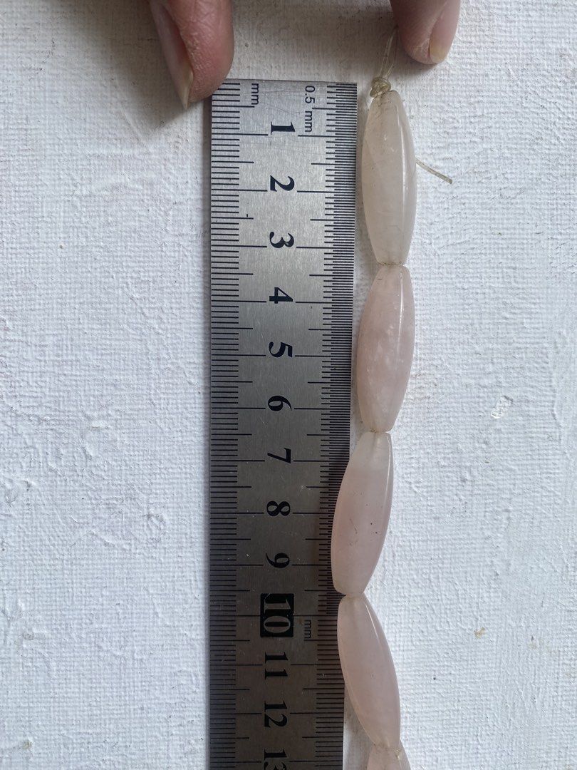 Rose Quartz Oval Beads for Jewelry Making (Category: Bracelets) located in Caloocan City. Submitted by secretloot (Listing ID 1452899941, Image 2). Description: - Genuine Rose Quartz beads - Beautiful soft pink color - Oval shape, approx. 1.2 inches length per bead - Strand length: approx. 15.5 -16 inches - Ideal for necklaces, bracelets, and other jewelry crafts .
