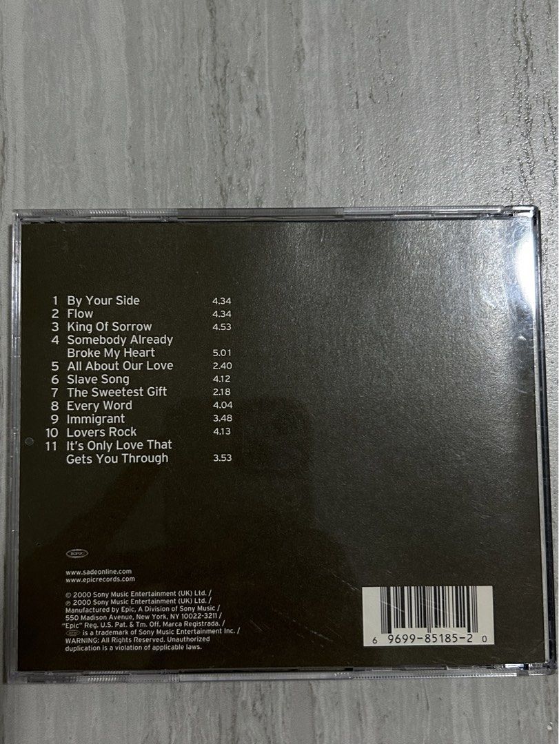 Sade - Lovers rock (Category: CDs & DVDs) located in Quezon City. Submitted by mus1conerecordz (Listing ID 1453032508, Image 2). Description: 📌 First to pay basis 📌 Case is not graded 📌 Payment thru Gcash 📌 Shipping thru LBC, Gogo express, JNT & delivery via Lalamove PM lang po. Thank you! 🙂.