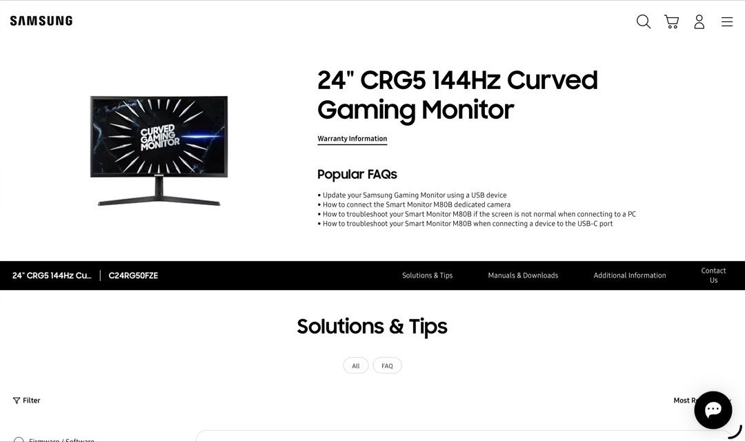 Samsung CRG5 144hz (Curved) (Category: Monitor Screens) located in Mandaluyong City. Submitted by cjsupan0318 (Listing ID 1453009165, Image 2). Description: SAMSUNG CRG5 24” (curved monitor) 144hz Complete - box - manuals - stand - cables w/ HDMI 3 months lang nagamit tinago na. Binuksan lang ulit to test. Loc: Mandaluyong city/sta mesa.