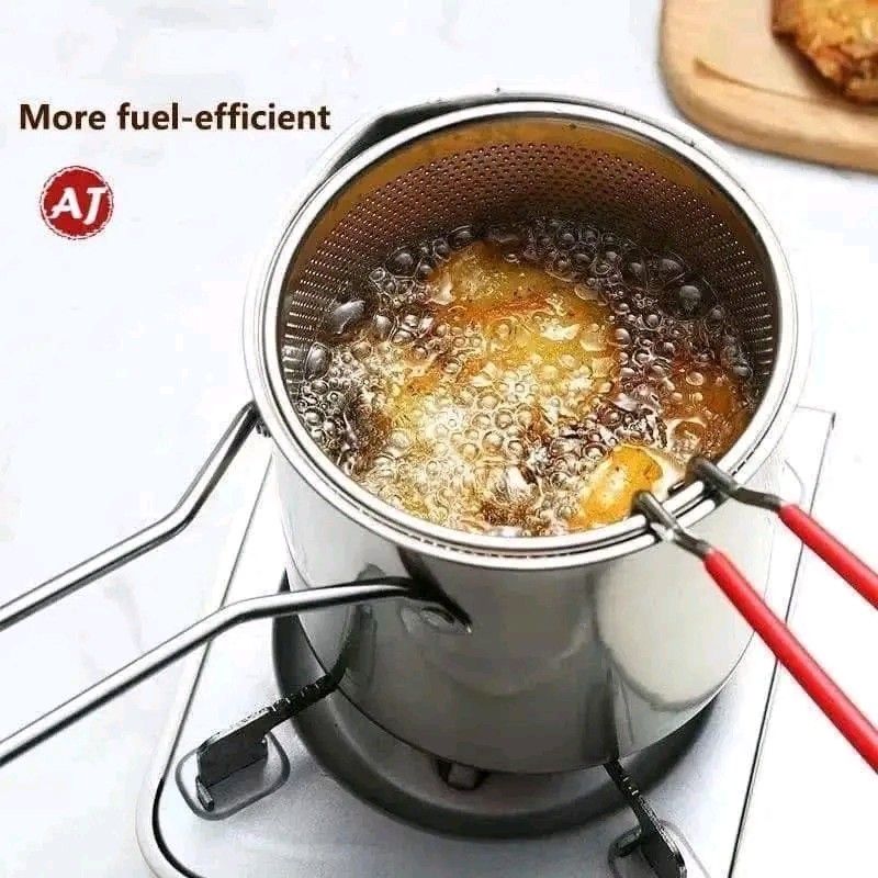 SEEMANN 1200ml Deep Fryer Pan Fuel Saving (Category: Fryers) located in Manila. Submitted by marvieobordo (Listing ID 1452895685, Image 2). Description: - 1200ml capacity deep fryer pan - Fuel-saving design for efficient cooking - Doubles as a pasta strainer - Made from durable stainless steel - Comes with a convenient mesh basket - Features easy-to-grip handles - Perfect for everyday cooking needs.