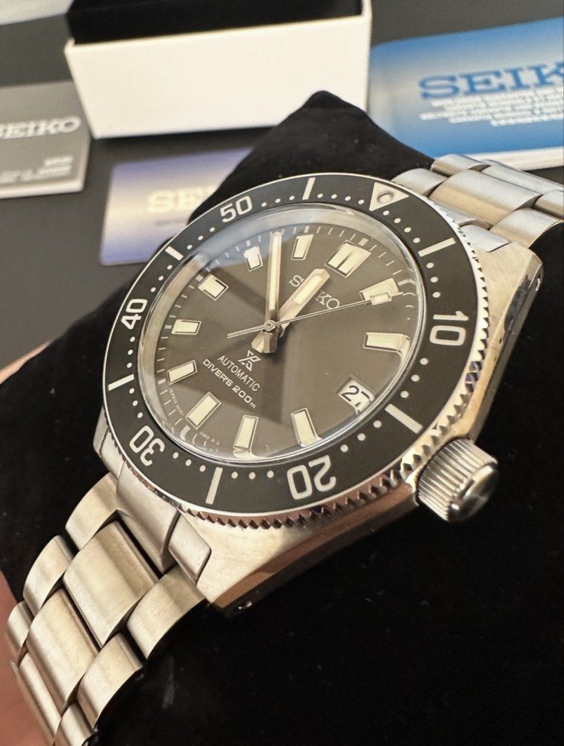 Seiko spb143j 62mas reissue pristine condition (Category: Men's Watches) located in Cebu City. Submitted by anythingforsale06 (Listing ID 1453015000, Image 3). Description: FOR SALE ONLY Seiko spb143 62mas (sbdc101) 40mm, 6r35 caliber Complete set! Year 2020 (no lume at 3, 1 year production) This watch has perfect bezel alignment, bezel click hits perfectly at 12. (You know Seiko alignment issues) Selling P43,500 Only Price is firm considering it