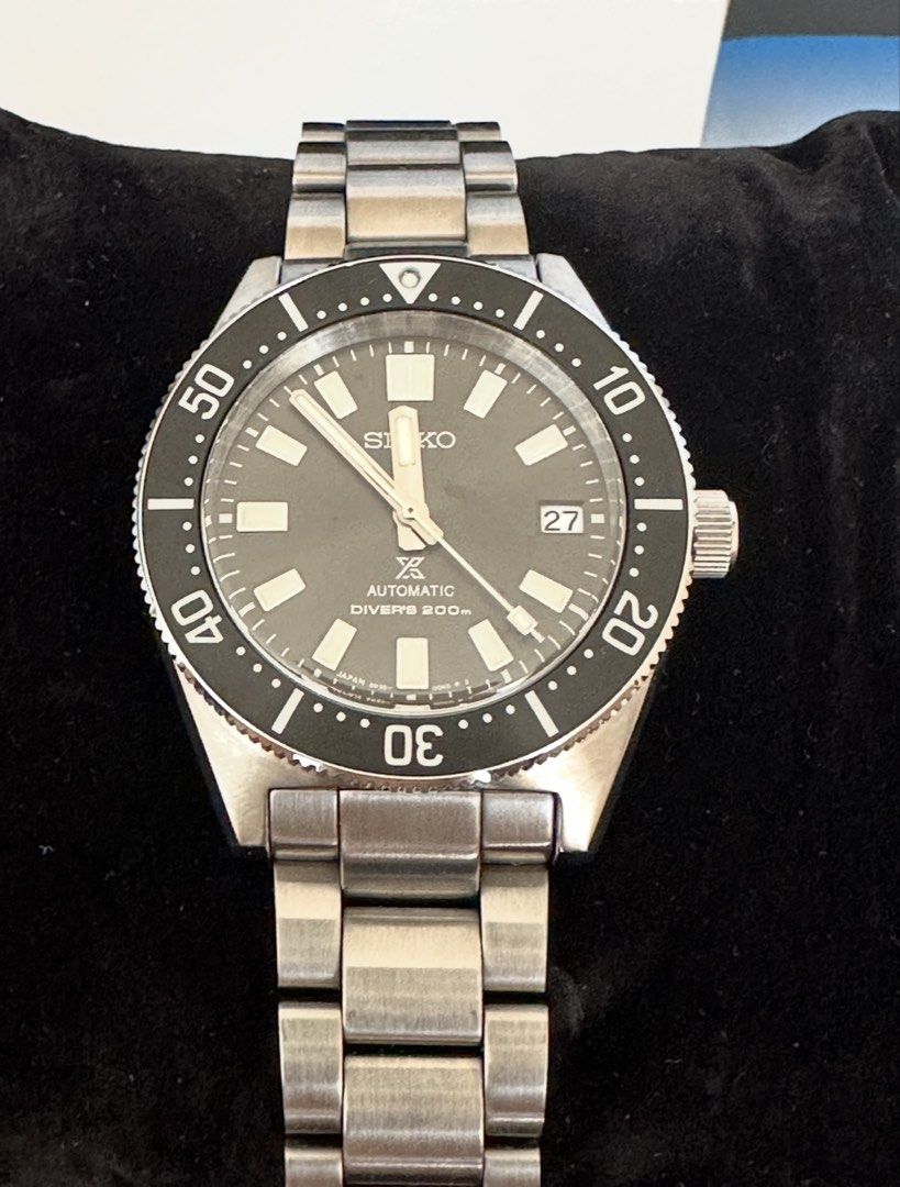 Seiko spb143j 62mas reissue pristine condition (Category: Men's Watches) located in Cebu City. Submitted by anythingforsale06 (Listing ID 1453015000, Image 2). Description: FOR SALE ONLY Seiko spb143 62mas (sbdc101) 40mm, 6r35 caliber Complete set! Year 2020 (no lume at 3, 1 year production) This watch has perfect bezel alignment, bezel click hits perfectly at 12. (You know Seiko alignment issues) Selling P43,500 Only Price is firm considering it