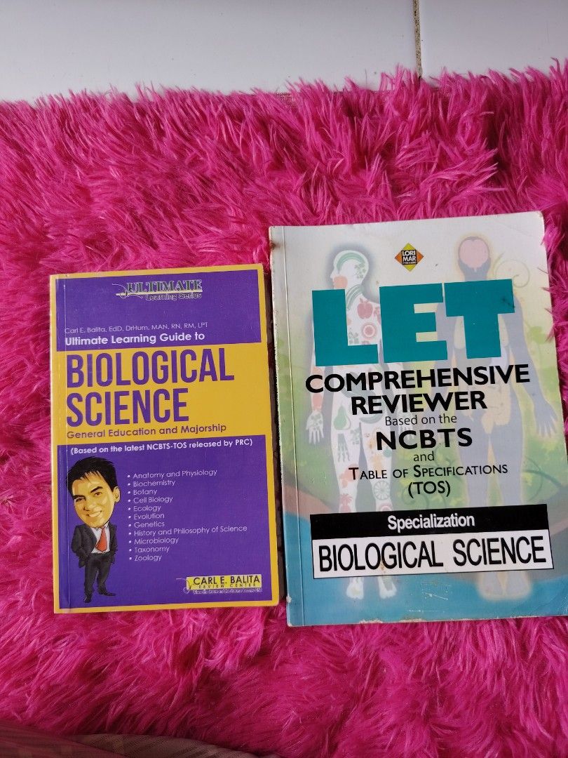 Selling 2 Biological Science review books. (Category: Textbooks) located in Zamboanga. Submitted by elzza_846 (Listing ID 1452981302, Image 1). Description: Biological Science Review Books – ₱250 📚 Ultimate Learning Guide to Biological Science – Carl E. Balita 📚 LET Comprehensive Reviewer – Biological Science Specialization ✔ Pre-loved condition ✔ Complete and readable pages ✔ Sold as a bundle ₱250 for both books.