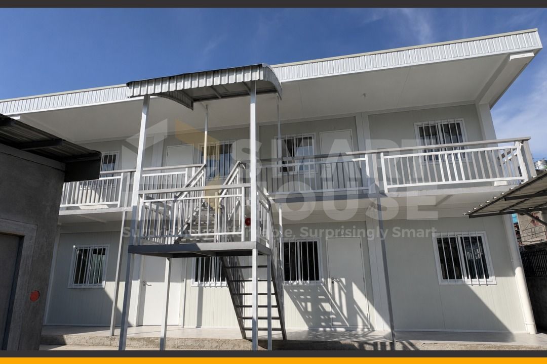 SMARTHOUSE PREFAB CONTAINER APARTMENT PROJECT (Category: Construction & Building Materials) located in Quezon City. Submitted by Smarthouseph (Listing ID 1452920903, Image 2). Description: Habang ang iba nagbabayad pa sa construction... ikaw, pwede nang naniningil ng renta. 💰 That's the power of building smarter. With Smarthouse Prefab Container Apartments, you can accelerate your project without sacrificing quality. ✔ Modern Units ✔ Durable Str
