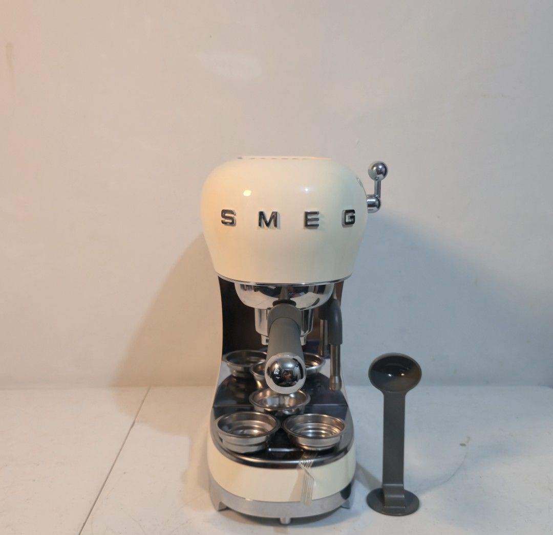 Smeg Espresso Machine Cream (Category: Coffee Machines & Makers) located in Rizal. Submitted by potato_corner (Listing ID 1453017183, Image 2). Description: Smeg Espresso Machine Cream Australian mall pull out Used as demo/display unit 220V Model:ECF02CREU Complete Box Manual 3 filter basket 2 in 1 Scooper and tamper No issue 21k Box Manual 3 filter basket 2 in 1 Scooper and tamper No issue.