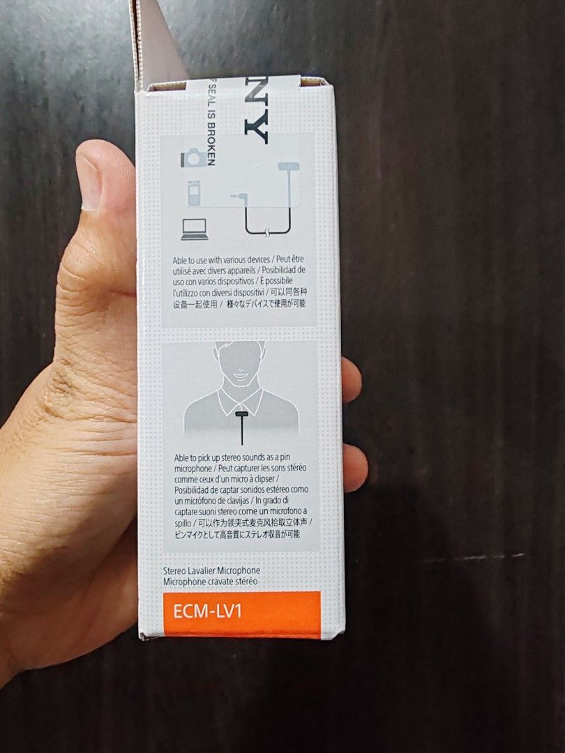 Sony Stereo Lavalier Microphone ECM-LV1 (Category: Microphones) located in Makati City. Submitted by wisemanshop (Listing ID 1452942563, Image 2). Description: - Sony Stereo Lavalier Microphone ECM-LV1 - Captures clear stereo sound - Plug-in power compatible - 1 meter (3ft) cable length - Includes windscreen - Versatile use with various devices.