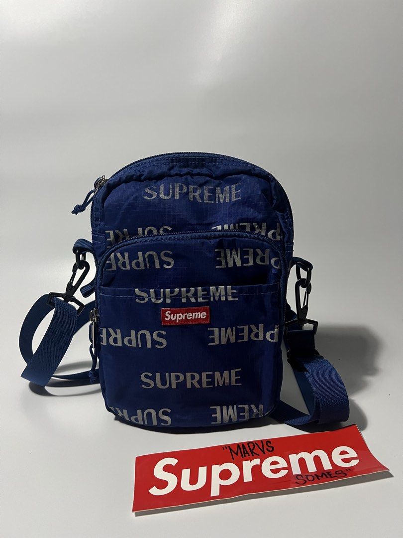 Supreme Fw16 shoulder bag (Category: Luxury Bags & Wallets) located in Valenzuela. Submitted by streetsource (Listing ID 1453002812, Image 1). Description: Supreme Fw16 Shoulder bag blue 9/10 condition Authentic Rare supreme bags.