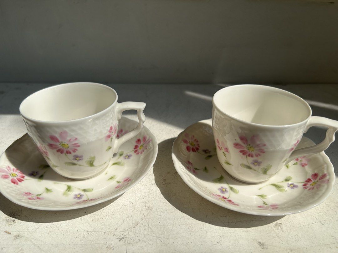 Assorted Bone China teacups- Hoya et al (Category: Coffee & Tea Tableware) located in Manila. Submitted by declutteringpixie (Listing ID 1452912869, Image 3). Description: 2 pairs of Hoya duos-no issue -5 pc set Nikko breakfast cups- one is “crazed” with visible cracks only when it’s wet (it’s the one with the bottom stamp) -5 duos Ivory Japan gold rimmed teacups and snack saucers (has space/provision for a small cookie or sweets) Issue- one teac