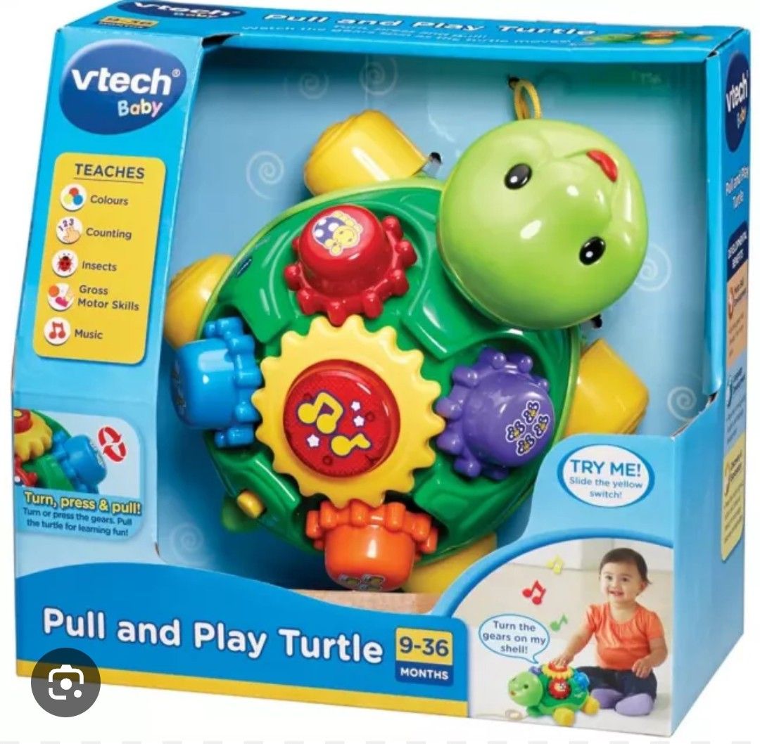 VTech Roll and Learn Turtle Pull Along Electronic Musical Learning Toy (Category: Infant Playtime) located in Pasig City. Submitted by tllc09 (Listing ID 1453008775, Image 3). Description: Declutter no issue working sounds.
