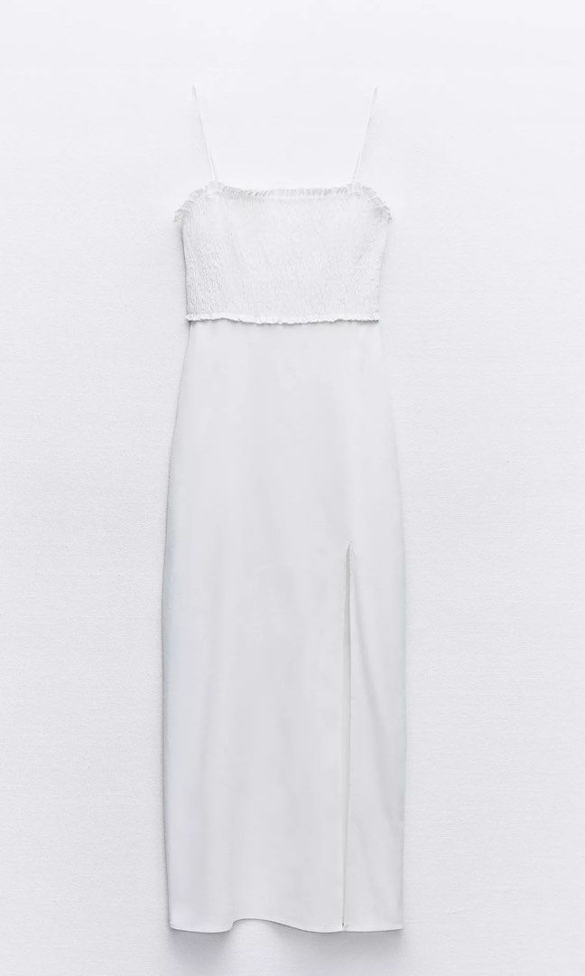 zara white linen blend midi dress (Category: Dresses) located in Manila. Submitted by fayekim (Listing ID 1453032385, Image 1). Description: brand new w/o tags! size XS.