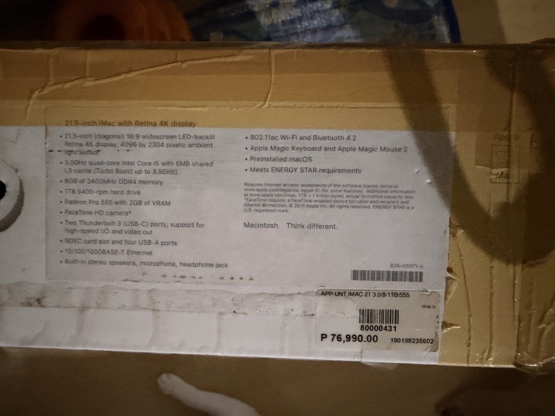 21.5 inch iMac with Retina 4K Display (Category: Desktops) located in Manila. Submitted by just.lilliana (Listing ID 1447566439, Image 2). Description: .