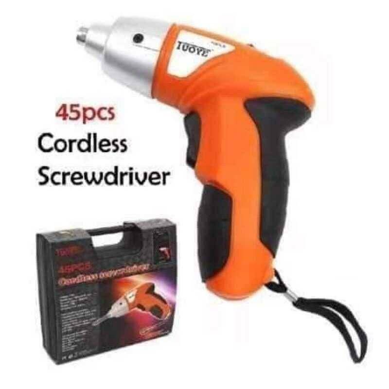 45 pcs cordless rechargeable screwdriver set (Category: Construction Tools & Equipment) located in Manila. Submitted by yzcartph (Listing ID 1447543538, Image 2). Description: Same day delivery location: Manila Mode of Payment: CASH ON DELIVERY GCASH BANK TRANSFER Pm for inquiries! Happy Shopping & God bless..