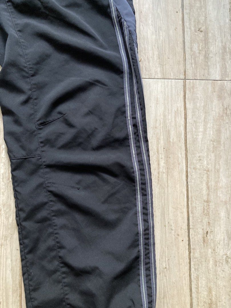 Adidas ClimaLite Track Pants (Category: Activewear) located in Manila. Submitted by lance_ami (Listing ID 1447584697, Image 3). Description: Adidas ClimaLite Track Pants Waist: 33 in Length: 40 in Features: Adjustable leg hole. Condition: Perfect condition except fraying silicone accent on the sides, see attached image. Price is negotiable..