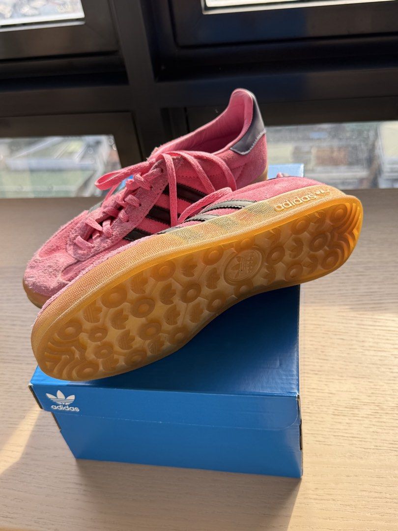 adidas gazelle indoor suede pink (Category: Sneakers) located in Makati City. Submitted by sec0ndhandedly (Listing ID 1447653161, Image 2). Description: - Pink Adidas Gazelle Indoor sneakers - Size: 6.5 US Women's - Includes original box w receipt .