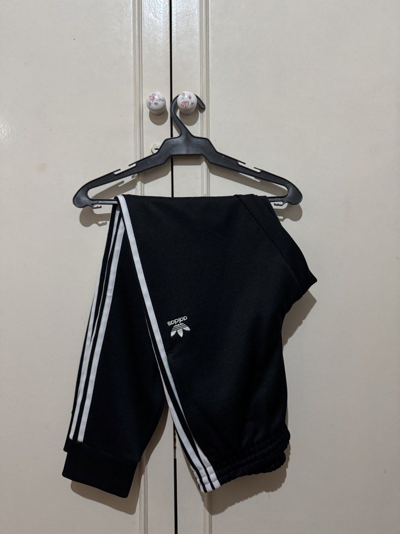 Adidas Track Pants (Category: Other Bottoms) located in Quezon City. Submitted by k_p13 (Listing ID 1447621725, Image 1). Description: Adidas Track Pants ₱1500 Size M Waist: 30-34 inches Length: 41 inches 100% Authentic Bought from Adidas UPTOWN BGC .