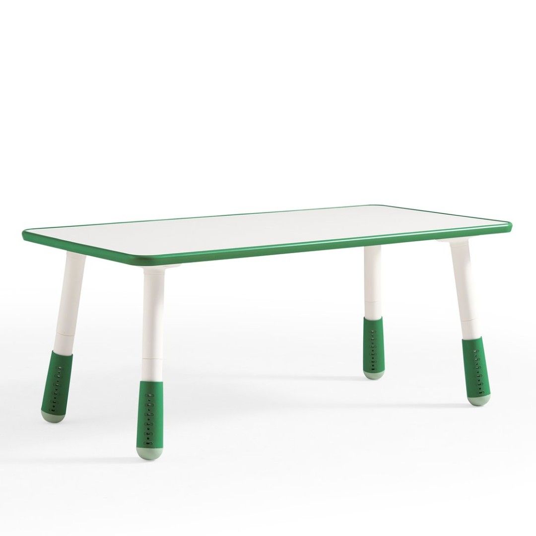 Adjustable Height Kids Study Table (Category: Tables & Sets) located in Singapore. Submitted by lovesummerlove (Listing ID 1447575421, Image 2). Description: - White and green kids table - Adjustable legs for height customization - Ideal for playtime or study sessions - Easy-to-clean surface - Sturdy and durable design - Perfect addition to your child's room.