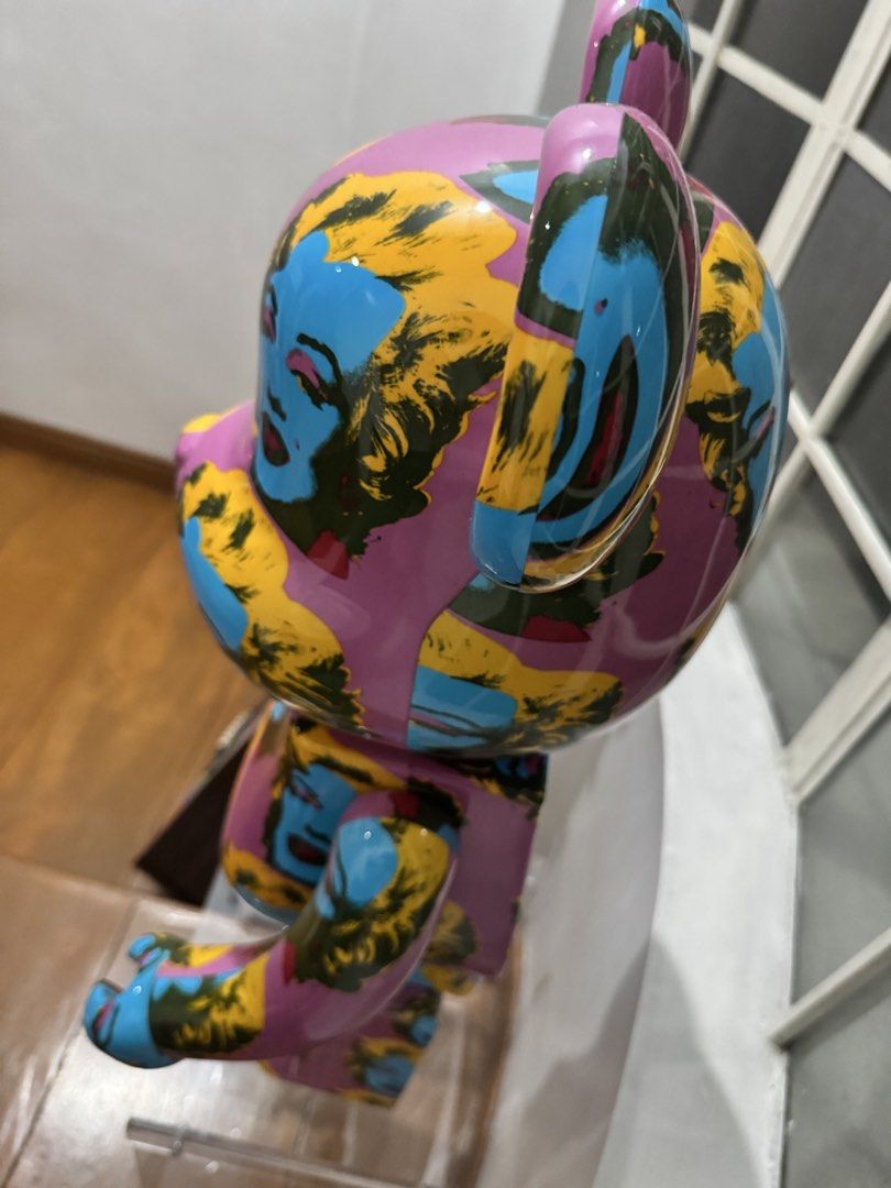 Andy Warhol Marilyn Monroe Be@rbrick Figure (Category: Vintage Collectibles) located in Quezon City. Submitted by konoki (Listing ID 1447604517, Image 3). Description: - Iconic Andy Warhol Marilyn Monroe Be@rbrick design - Vibrant colors and recognizable pop art motif - Statement piece for collectors or unique display - Bold visual impact, stands tall - Must-have for pop art and designer collectible fans.