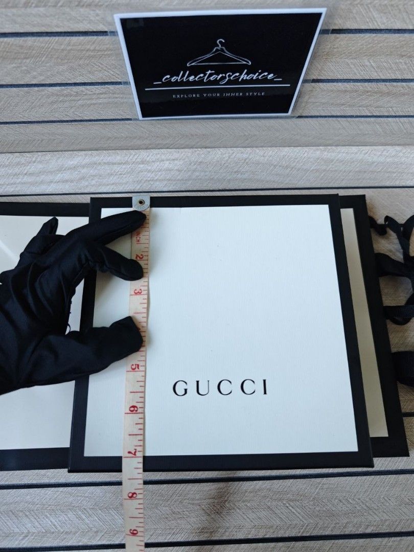 Authentic Gucci box and paperbag (Category: Luxury Accessories) located in Makati City. Submitted by _collectorschoice_ (Listing ID 1447607927, Image 3). Description: ° MOP: BPI or UB only (No GCash, BDO, Metrobank) ° Courier: JRS only (home pick up MWF) ° Plus shipping fee ° No rush shipping 💳 PAYMENT FIRST POLICY To ensure smooth and secure transactions, we follow a strict payment first policy: •Full payment is required before we process or sh