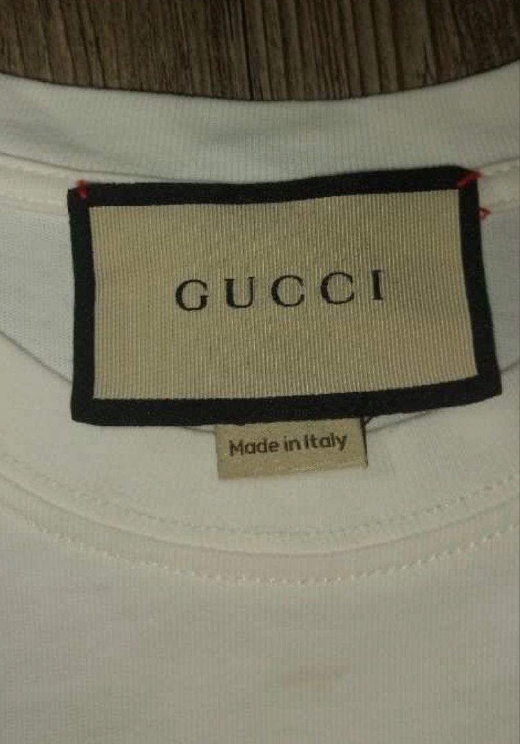 Authentic gucci tshirt (Category: Luxury Apparel) located in Cavite. Submitted by ohmie23 (Listing ID 1447562800, Image 2). Description: Authentic gucci tshirt size xs fir to large Dimention 21 x 26 inch.