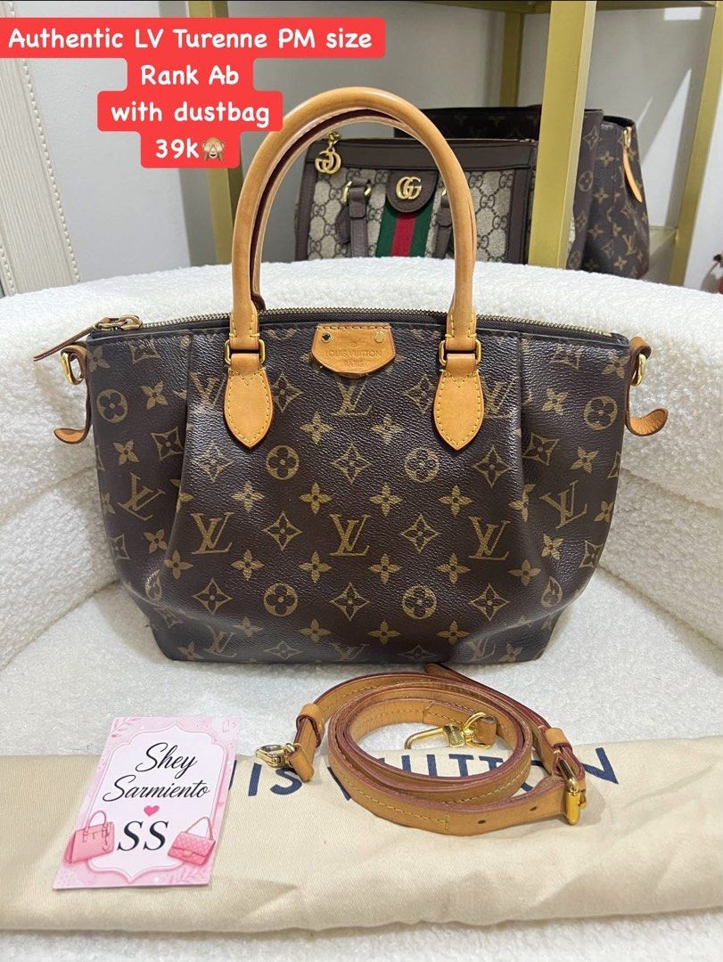 Authentic Louis Vuitton Turenne PM Monogram Canvas Bag (Category: Luxury Bags & Wallets) located in Pasig City. Submitted by sheyfabph (Listing ID 1447606078, Image 1). Description: Authentic Turenne PM size Rank Ab With dustbag 39k.