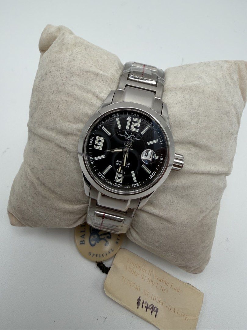 BALL Engineer II Arabic Lady Automatic Watch (Category: Luxury Watches) located in Manila. Submitted by rj_authenticwatchesandmore (Listing ID 1447657855, Image 2). Description: Ball Engineer II Lady Automatic - SRP 110,000 - Reference NL1026C - date function, anti-magnetic, 100m water resistance - 31mm case diameter - automatic movement with 38hrs power reserve BRAND NEW WATCH ONLY and hang tag Manila area.