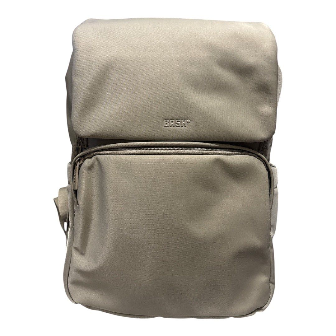 BASH Backpack (Dune) (Category: Backpacks) located in Bacolod City. Submitted by ggwayne (Listing ID 1447524422, Image 1). Description: Used only twice. RFS: not using it anymore. - Lightweight BASH backpack in a neutral 'Dune' taupe color. - Features a main compartment for storage. - Includes a convenient front zip pocket. - Adjustable padded straps ensure comfortable carrying. - Comes with the original BASH dust bag..
