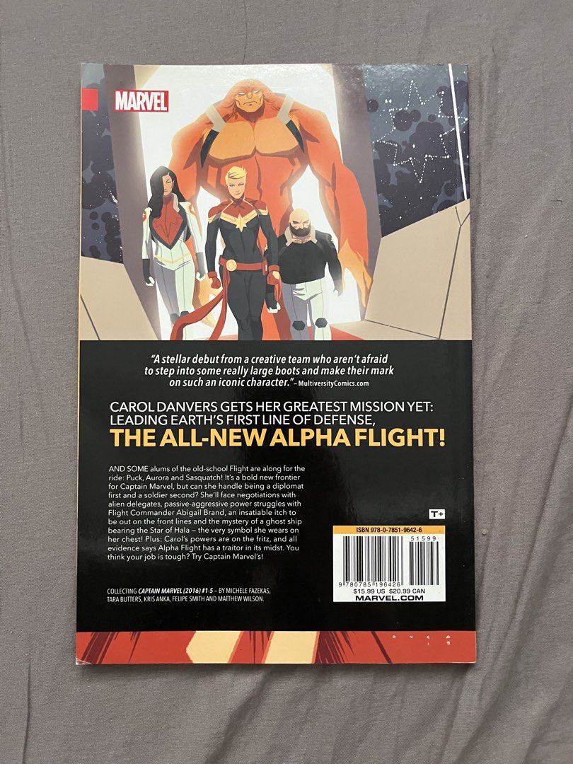 Captain Marvel RISE OF ALPHA FLIGHT (Category: Comics & Manga) located in Quezon City. Submitted by bomucart (Listing ID 1447558499, Image 2). Description: Marvel Captain Marvel comics/graphic novel “RISE OF ALPHA FLIGHT” by Fazekas, Butters, Anka, Smith Captain Marvel Earth’s Mightiest Hero Vol. 1 Published in 2016 — negotiable price — dm for more details — qc loc.