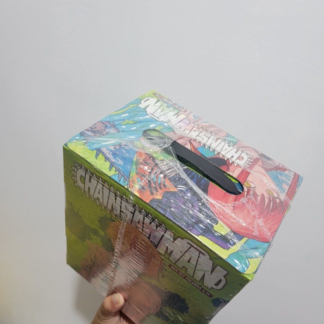 Chainsaw Man Vol. 1-11 Box Set with Poster (Category: Comics & Manga) located in Quezon City. Submitted by akiyostudios (Listing ID 1447539716, Image 3). Description: - Chainsaw Man Manga Box Set - Includes Volumes 1 through 11 - sealed .
