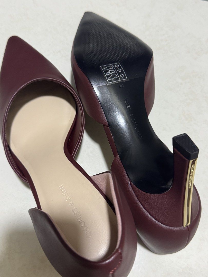 Charles & Keith Keera Pointed Heels (Category: Heels) located in Puchong. Submitted by sleepyqissy (Listing ID 1447606882, Image 3). Description: Condition : NEW WITH BOX Colour : Burgundy Size : EU40 PRICE INCLUDE POSTAGE ‼️.