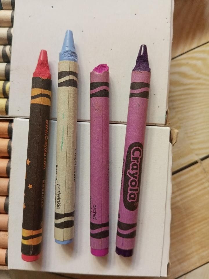 Crayola 96 Colors Crayons Box (Category: Craft Supplies & Tools) located in Libon. Submitted by beryyves (Listing ID 1447549038, Image 3). Description: - Crayola 96 count crayon box - Variety of colors available - Original box included - Ideal for art projects and coloring fun -slight defects on some crayon (bug bites due to storage).