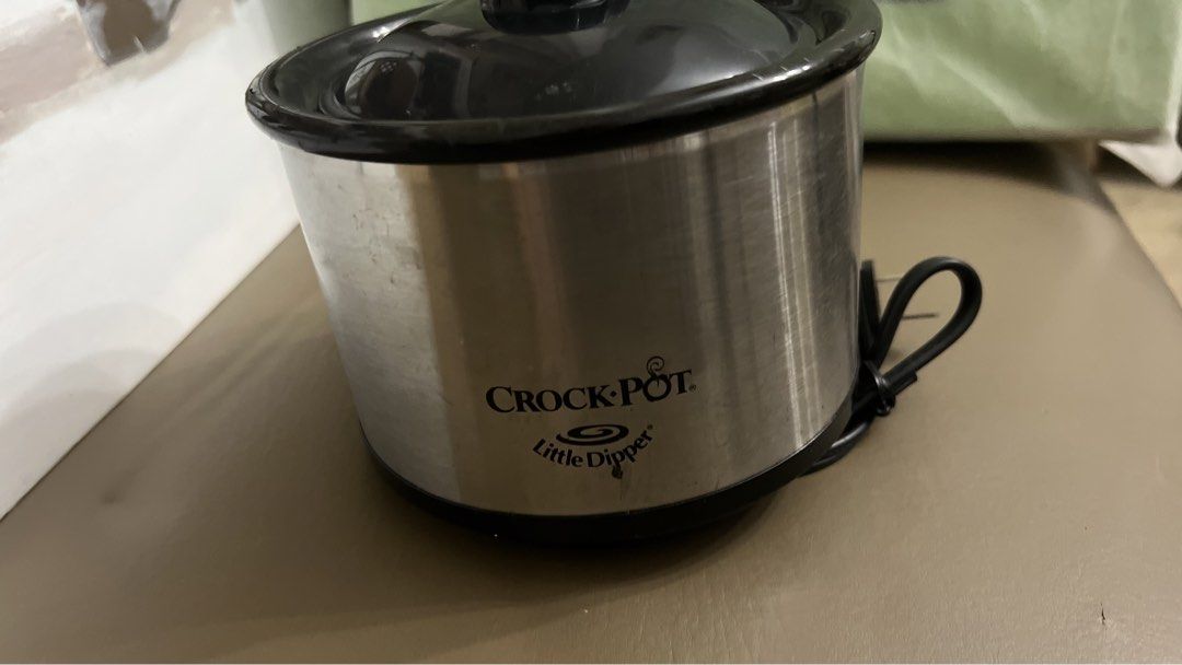 Crock-Pot Little Dipper Slow Cooker (Category: Cookers) located in Paranaque City. Submitted by ejgscloset (Listing ID 1447637416, Image 2). Description: - Crock-Pot Little Dipper for sale - Ideal for dips, sauces, and small meals - Features a stainless steel exterior and black lid - Compact size, perfect for easy storage - Great for entertaining or personal use - Unit is in good working condition - Never been used. - 110V bought in US.