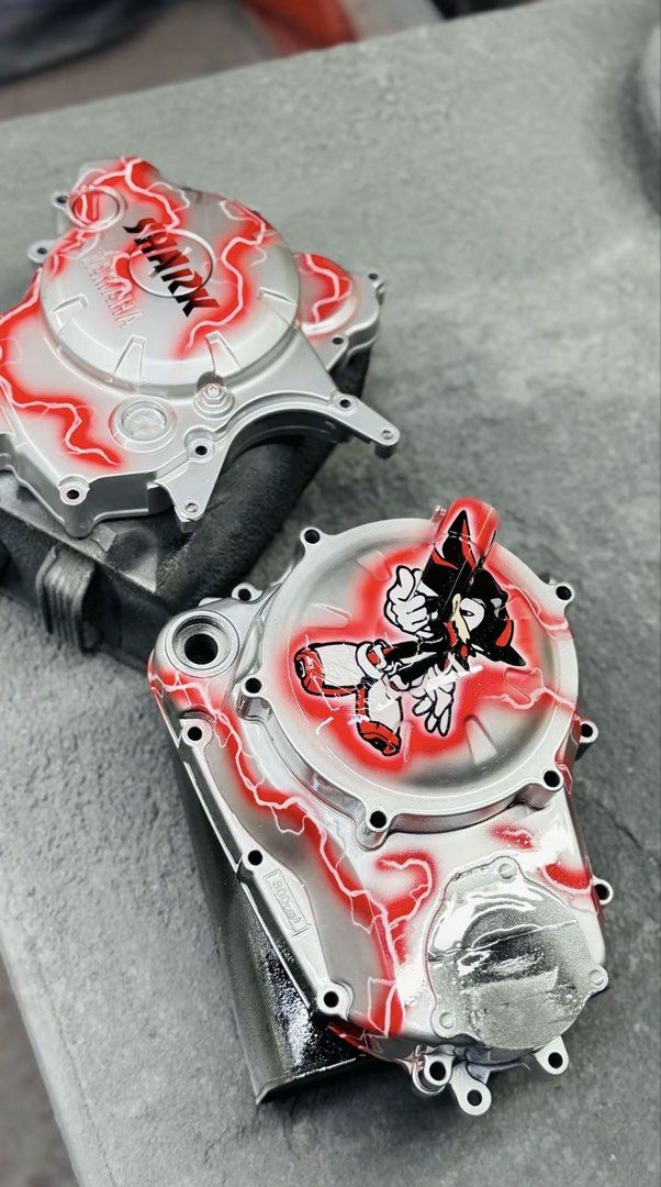 CUSTOM ENGINE CASING (Category: Motorcycle Accessories) located in Singapore. Submitted by pi.customworks (Listing ID 1447546289, Image 2). Description: CUSTOM YOUR BIKE PARTS WITH USA! - Rims - Full Coverset and Bike parts DM US FOR MORE! .