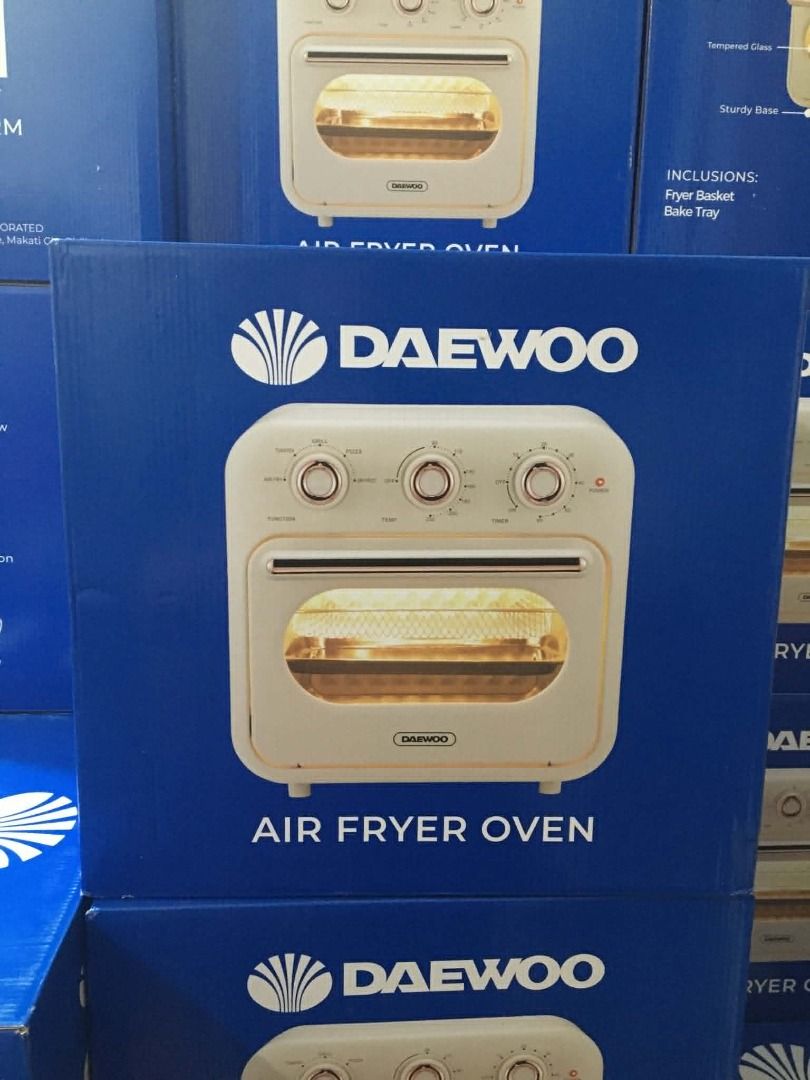 Daewoo Air Fryer Oven (Category: Bakeware) located in Manila. Submitted by justinpapa71144 (Listing ID 1447604848, Image 2). Description: Daewoo Air Fryer Oven marami po kaming stock mura na po yan sa mga mall nasa +4k po ang isa .